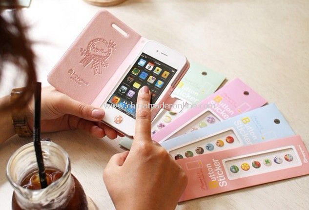 Iphone home button key sticker 6 pcs random color