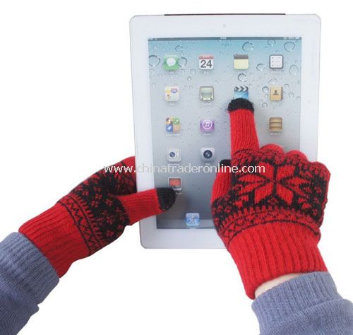 New Ladies Warm Wool Blends Touch Screen Gloves For iPhone iPod Smart Phones from China