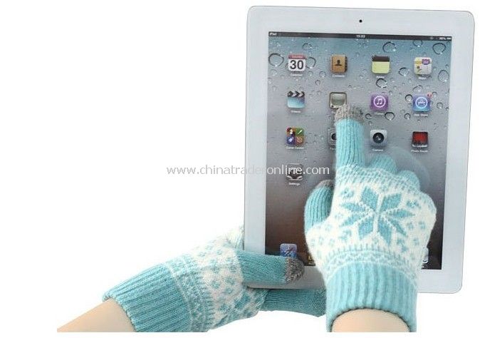 New Ladies Warm Wool Blends Touch Screen Gloves For iPhone iPod Smart Phones from China