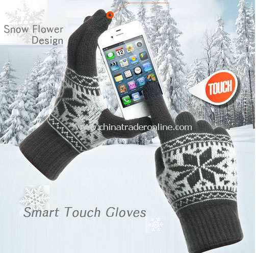 New Ladies Warm Wool Blends Touch Screen Gloves For iPhone iPod Smart Phones