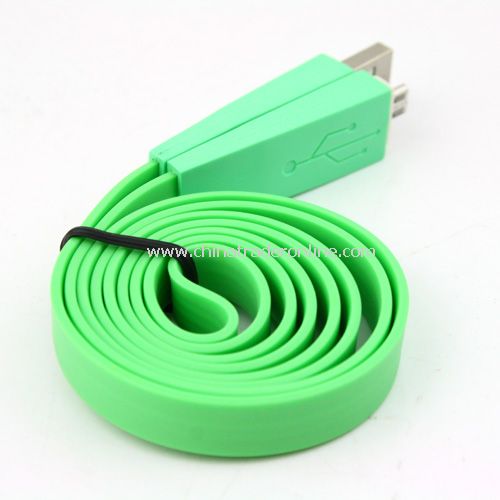 1m Noodle Style Micro USB Cable for HTC/Samsung/Blackberry etc