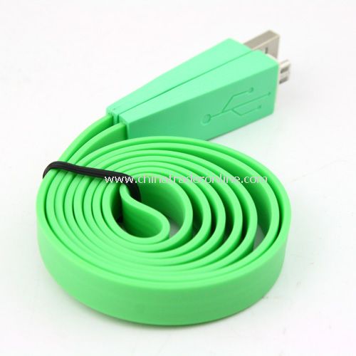 1m Noodle Style Micro USB Cable for HTC/Samsung/Blackberry etc from China