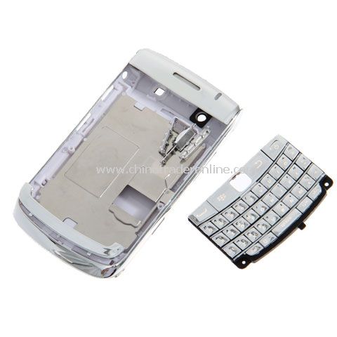 Full Case Plated High Quality Replacement Housing Case with Keypad for BlackBerry Bold 9700 - Silver from China