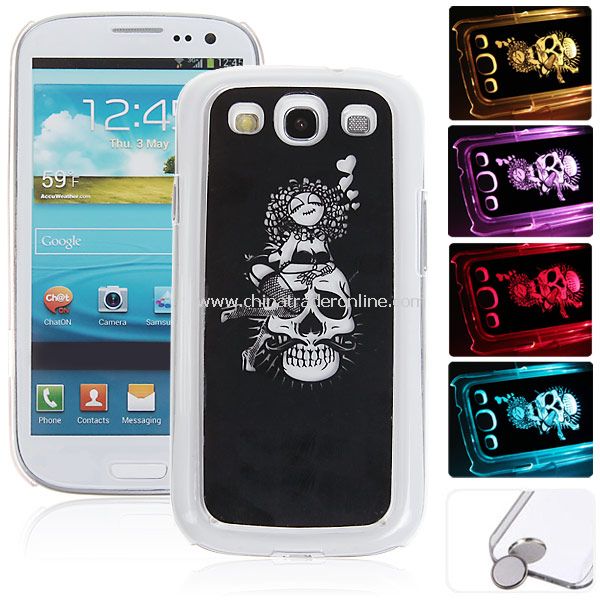 Skeleton Flasher LED Color Changed Protector Case for Samsung Galaxy S3 i9300