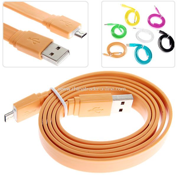 1m Noodle Style Micro USB Cable for HTC/Samsung/Blackberry etc