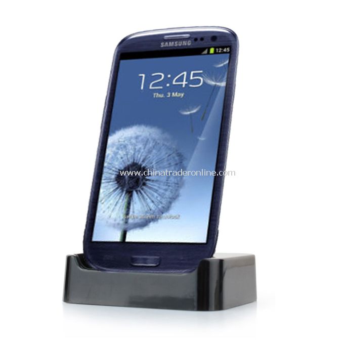 Samsung Galaxy SIII GT-I9300 Desktop Docking Station Charger Mount Cradle Black from China