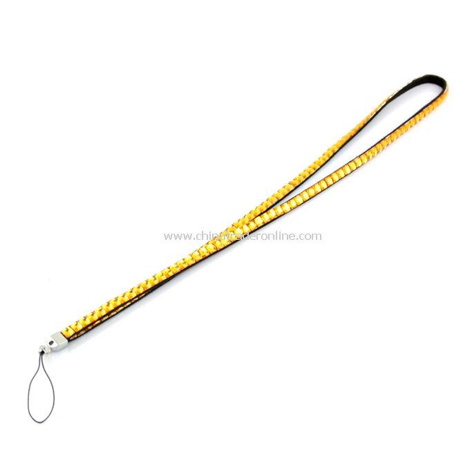 Neck Strap Lanyard w/ Rhinestone for Camera USB Mp3 Cell Phone ID card Badge Golden from China