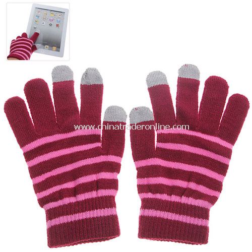 Women 3 Point Touch Gloves for iPhone 5, iPad and All Touch Screen Devices from China