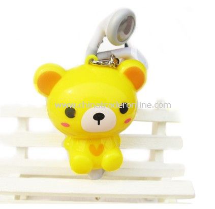 3.5mm Plugy Earphone Catoon Style Automatic Flexible Earphone Yellow Rilakkuma