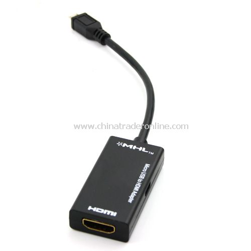 AV15-S2 New MHL to HDMI HDTV Adapter for Samsung Galaxy S2 i9100/Galaxy Note i9220/HTC G14 Black from China