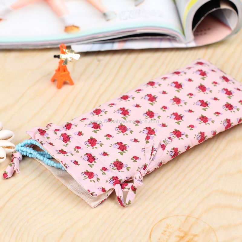 floral cotton cell phone pocket IPHONE4S phone package from China