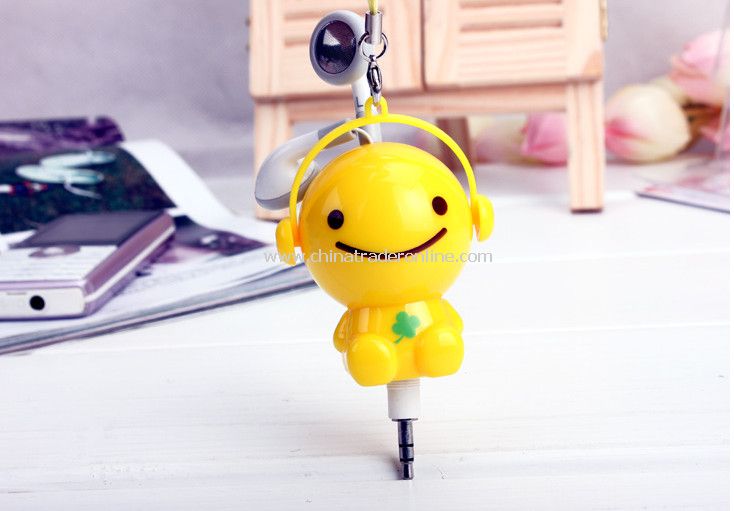 3.5mm Plugy Earphone Catoon Style Automatic Flexible Earphone Yellow Sunny Doll from China