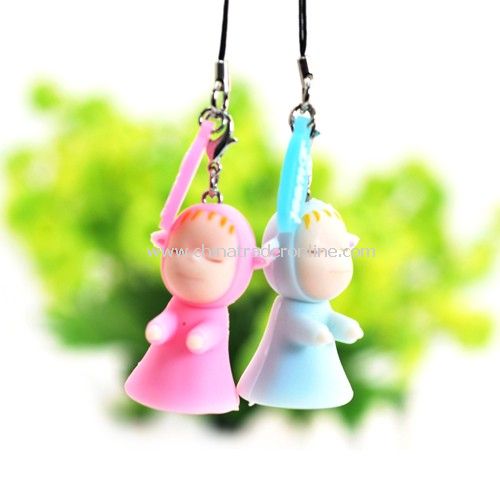 Doll couple pendant / phone hanging random color