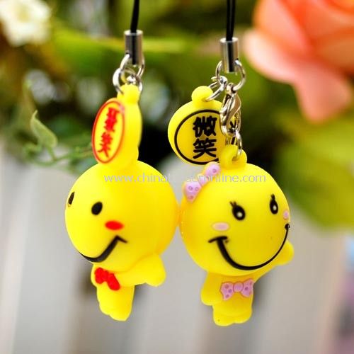 Laughs doll couple cell phone charms. random color