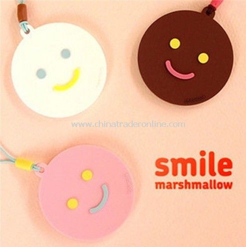 Lovely round smiling face lanyards / mobile pendant random color