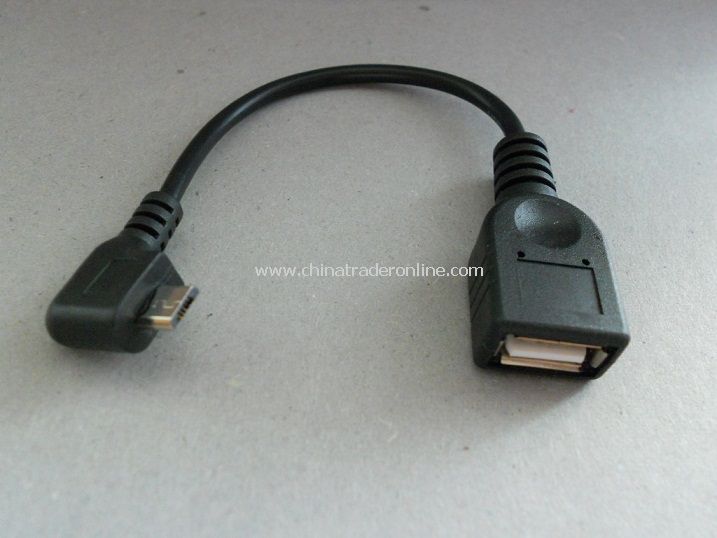 Micro Male to Female Connector Cable,USB OTG host data cable for I9100 from China