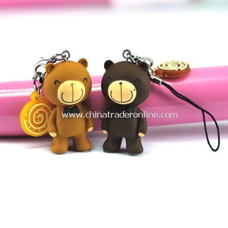 Teddy bear couples the mobile phones accessories