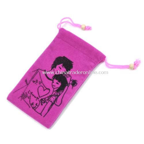 Fashion high-quality double-layer flannel / phone protection bags --- love from China