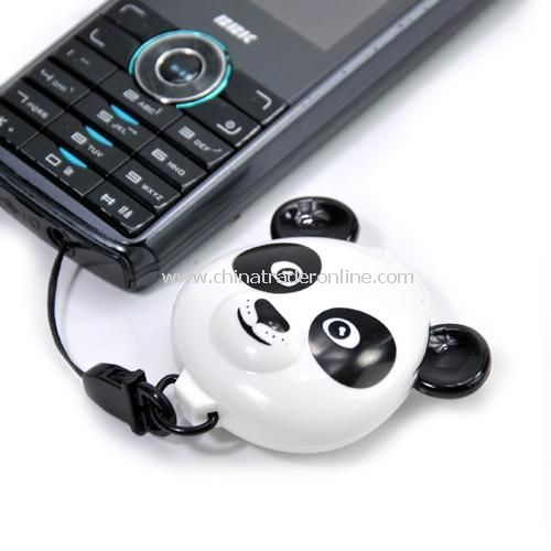 Panda retractable lanyard cell phone chain / key ring / pendant