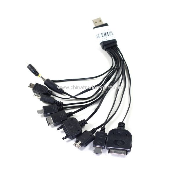 USB MULTI-CHARGE CABLE 10 MOBILE PHONE MP3 MP4 PSP NDSL from China