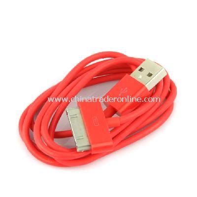 New USB Data Charger Cable Cord for Apple iPhone iPod iTouch Red from China