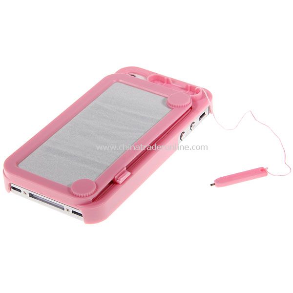 Pink Retro Painting Board Case Magic Drawing Cover for iPhone 4 4S