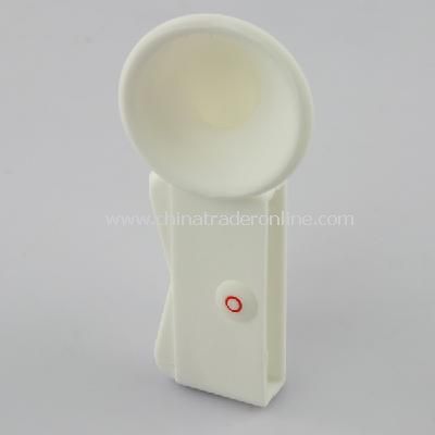 Silicone Horn Stand Amplifier Speaker for iPhone 4G WHT