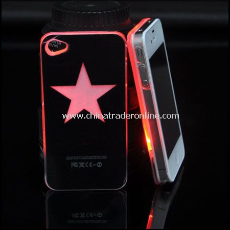 Star Style Flasher LED Color Changed Protector Case for iPhone 4/4S (Flash While Calling or Called) from China