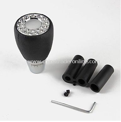 Aluminum Crystal Leather Car Gear Shift Stick Knob Momo (Black) from China