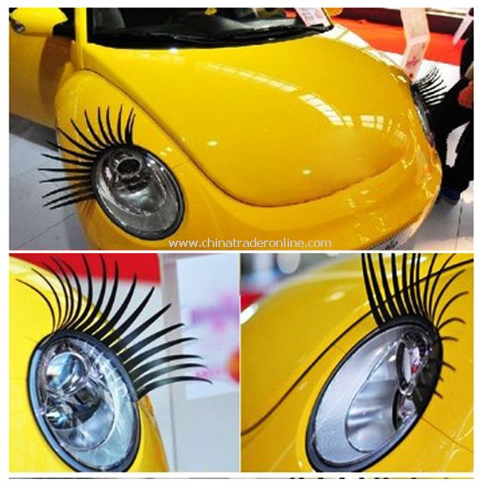 Fashion Car Eyelashes PVC Logo Stickers Lashes Decal Accessories