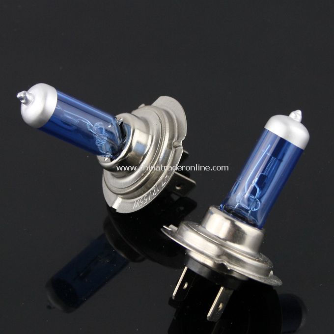 H7 Low Beam New Super White Light Bulbs 6000K 2 Pcs Halogen Xenon 12V 55W from China