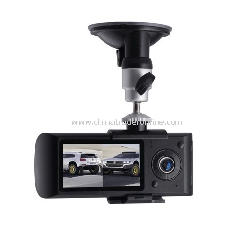 R300 Dual Lens Car DVR GPS G-sensor 2.7 inch LCD screen Car Recorder