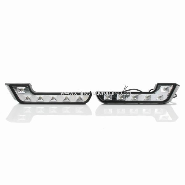 2Pcs Car Stylish 6LED Daytime Running Lights Super White from China