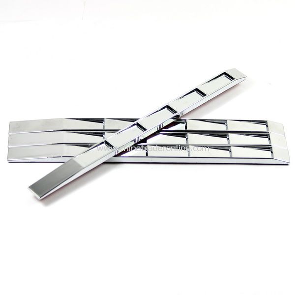 4 X Silver Car Decorative Sticker with Double-Side Tape