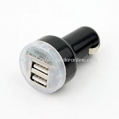 Dual Mini USB Car DC Charger for iPod iPhone MP3 MP4