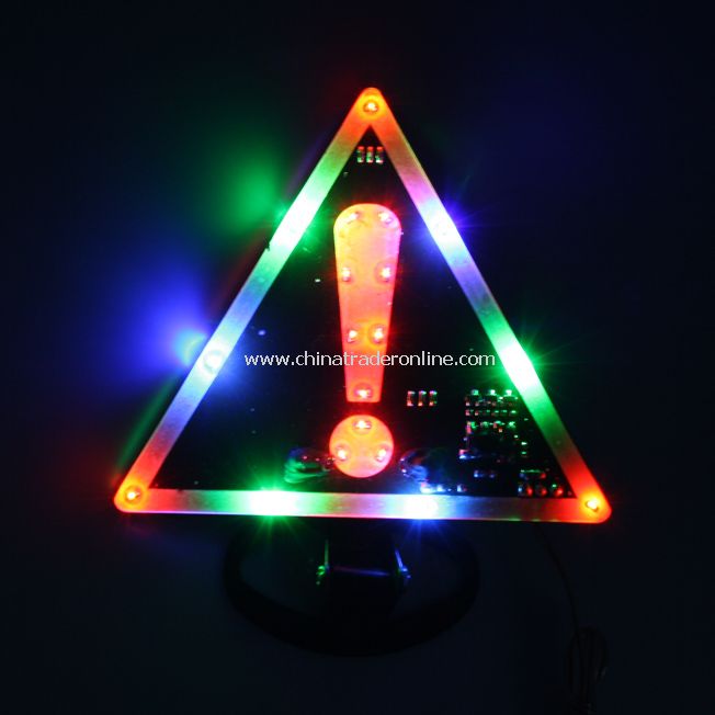 Exclamation Mark Pattern LED Colorful Car Warning Light