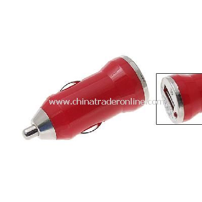 Red USB Port Cigarette Lighter Car Charger Adapter New from China