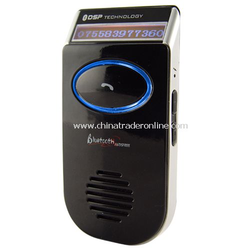 Solar Powered Bluetooth Car Kit - Caller ID LCD Display