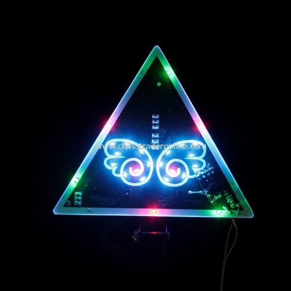 Triangle Butterfly Pattern LED Colorful Car Warning Light New