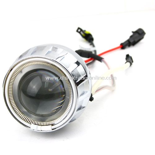 HID Bi-Xenon Motorcycle Projector Lens Kit H7 H1 H4 White Angel Eye White Devil Eye