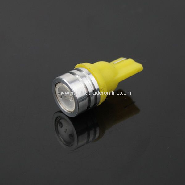 T10 12V 1W 40.5 Lumens Yellow Light LED Bulb for Car Vehicle Headlamp Rear Lamp Turn Signal