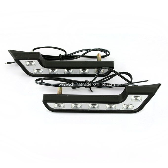 2 X 6 White LED Car Daytime Running Lights Energy-saving New