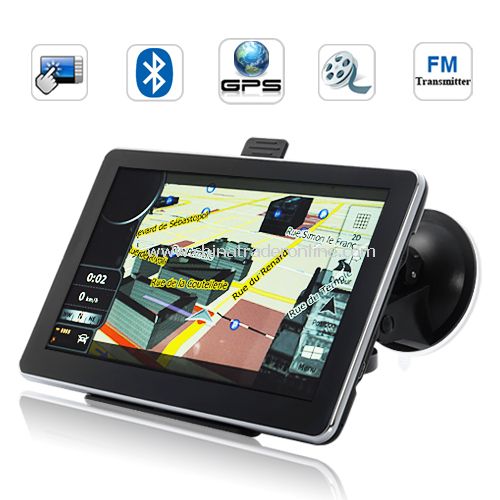 7 INCH HD TOUCHSCREEN GPS NAVIGATOR (BLUETOOTH, FM TRANSMITTER,2GB)