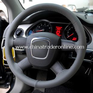 Deluxe Leather Grip Steering Wheel Cover from China