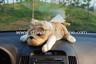 Dog Pattern Velveteen Dock Car Tissue Box from China
