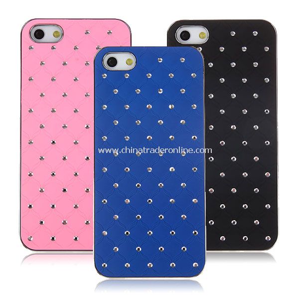 Cool Imitation Diamonds Electroplating Edge Plastic Hard Case for iPhone 5 from China