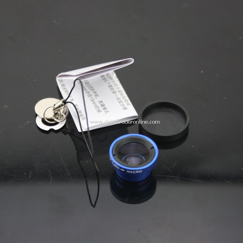 Mini magnifying glass iphone 4/4S wide-angle macro lens Blue