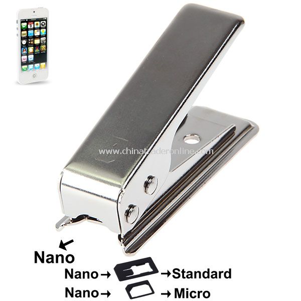 Stainless Iron Regular Sim card to 4FF Nano Sim Cutter for iPhone 5 from China