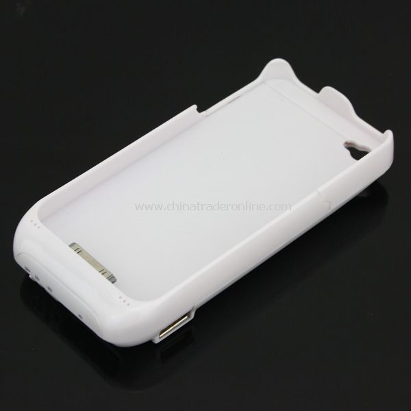 White detachable iphone 4/4S 3000nAh back cover charge and the charger LED indicator