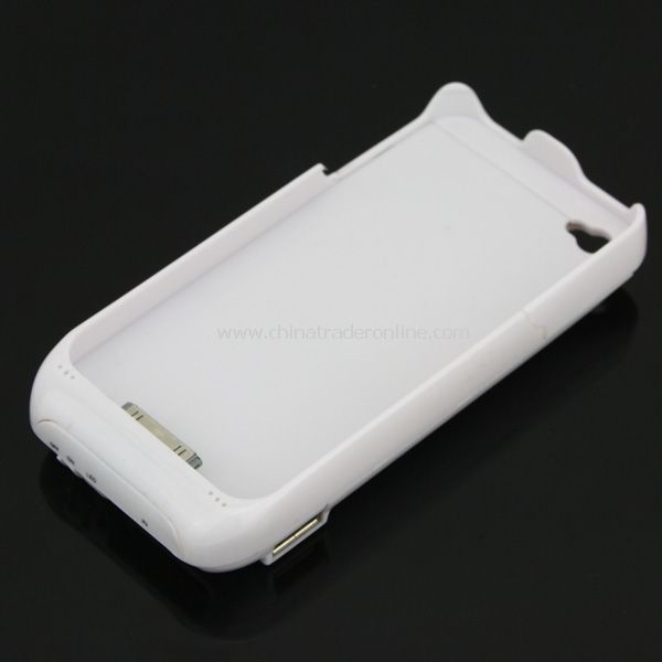 White iphone 4/4S back cover charge and the charger LED indicator